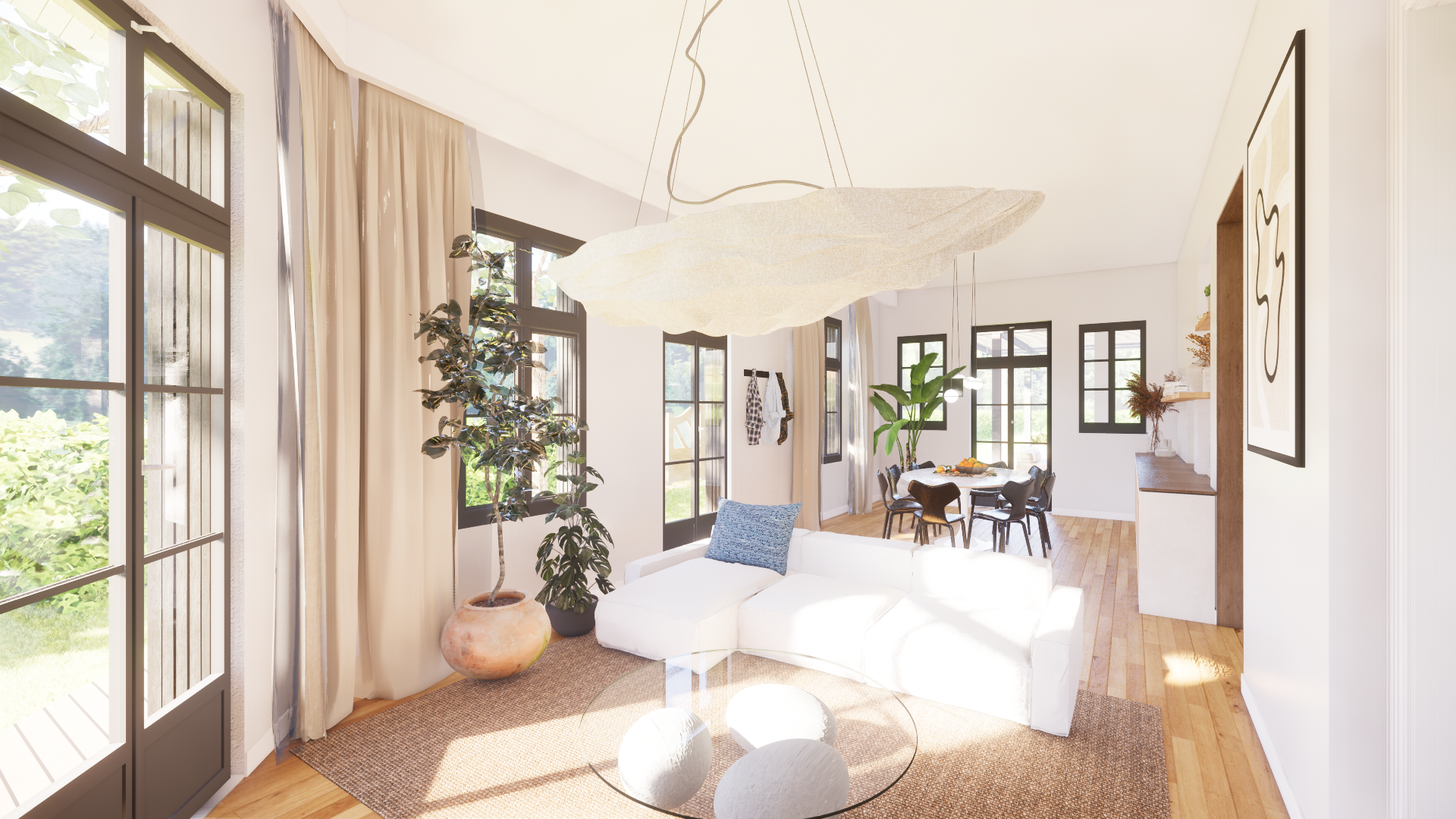 Rénovation complète d'une bâtisse de 220m2 avec son extérieur - Arcachon Ville de Printemps - Projet O - Etude de Projet - Galerie