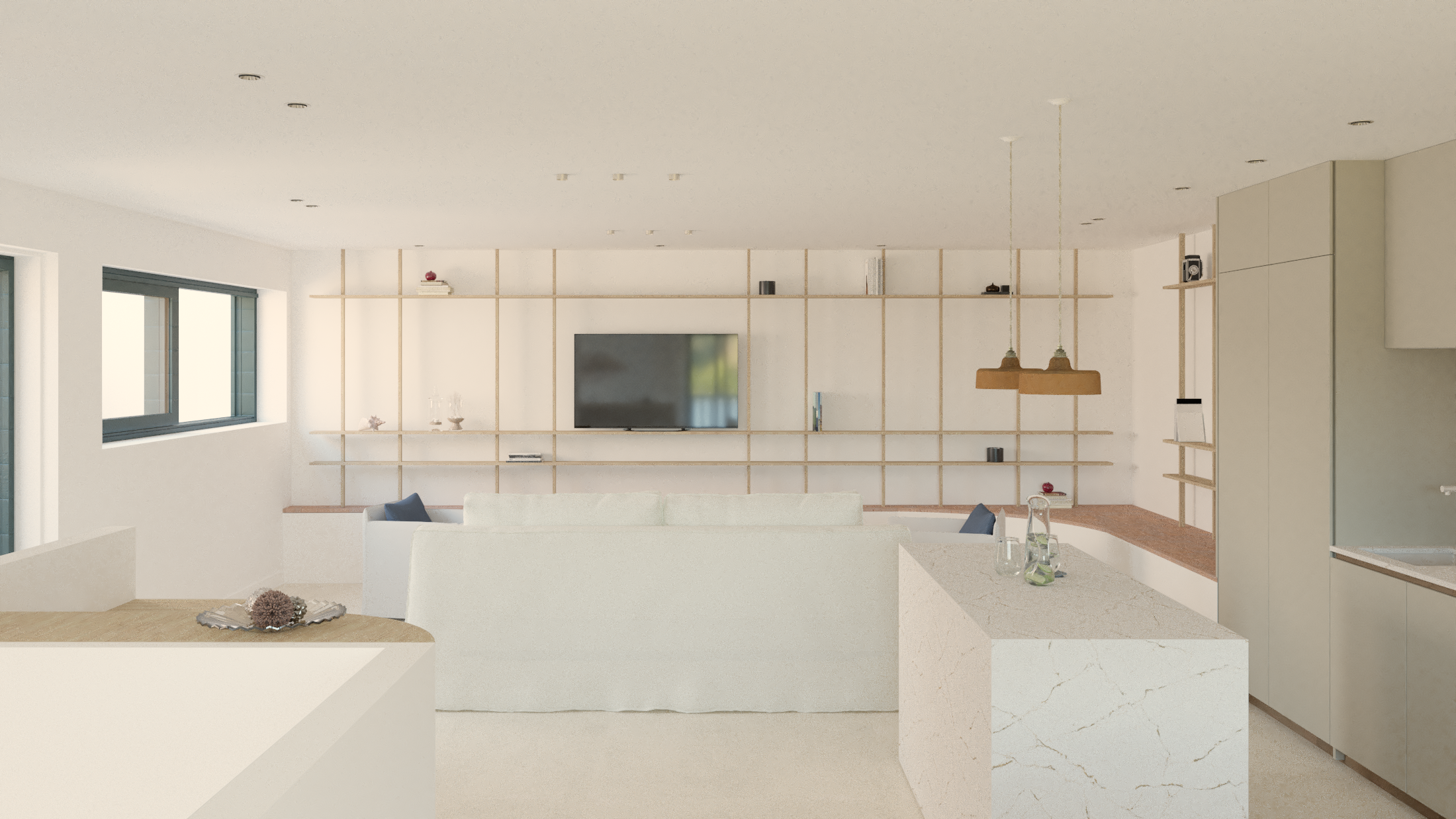 Conception et aménagement intérieur d'une villa basque neuve - Etude de projet - Biarritz  - Galerie