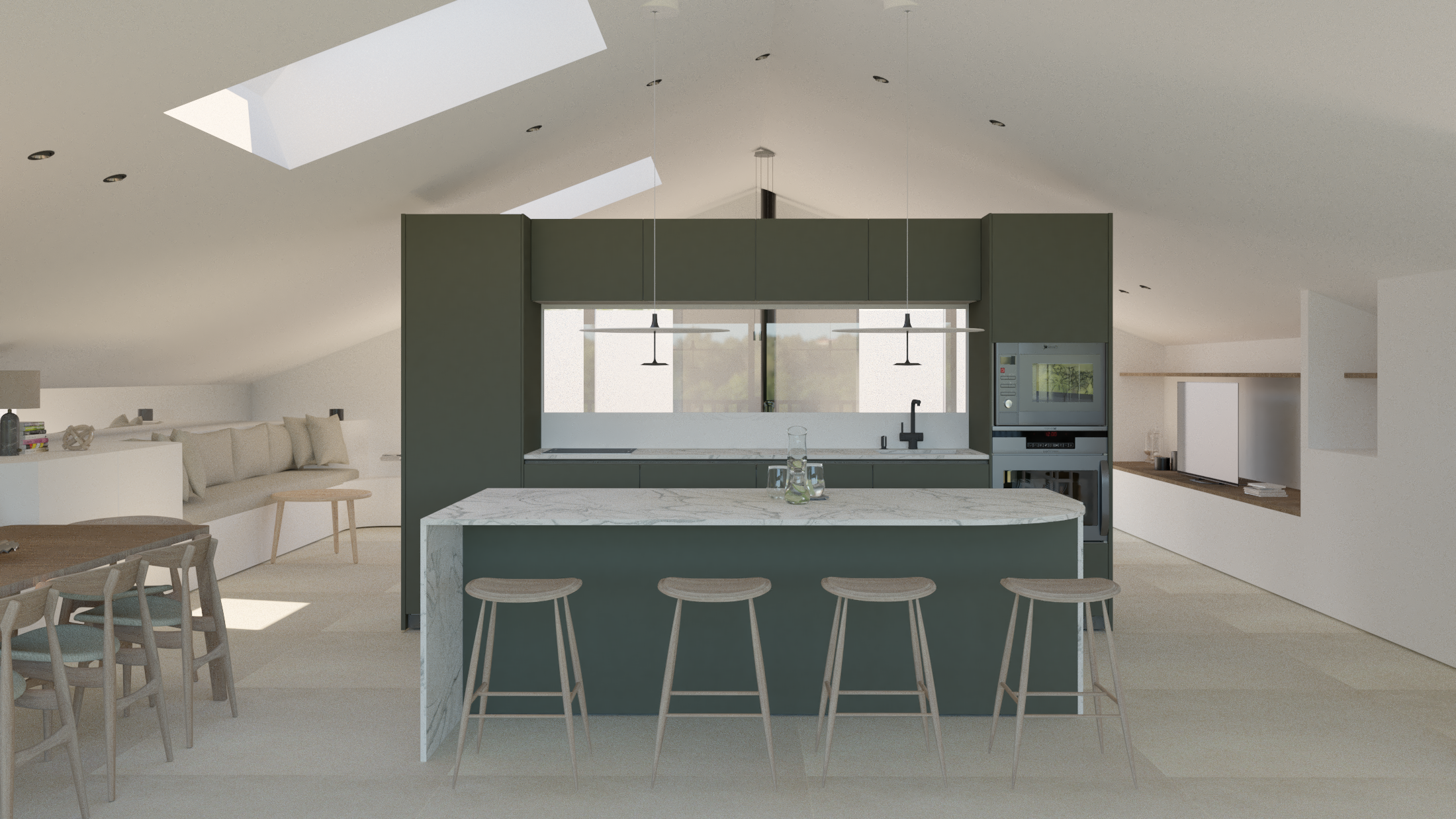 Conception et aménagement intérieur d'une villa basque neuve - Etude de projet - Biarritz  - Galerie