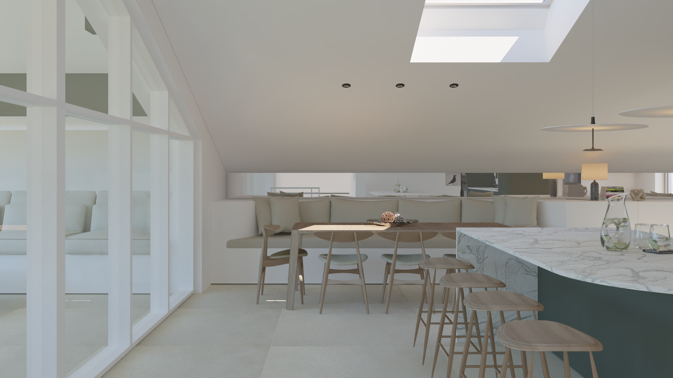 Conception et aménagement intérieur d'une villa basque neuve - Etude de projet - Biarritz  - Galerie