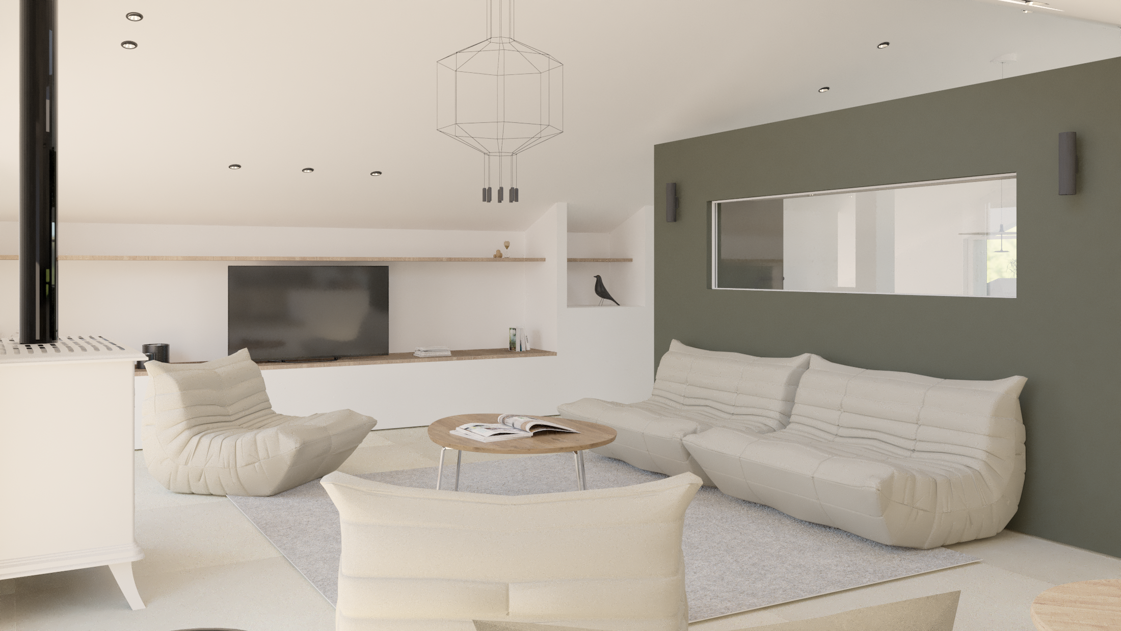 Conception et aménagement intérieur d'une villa basque neuve - Etude de projet - Biarritz  - Galerie