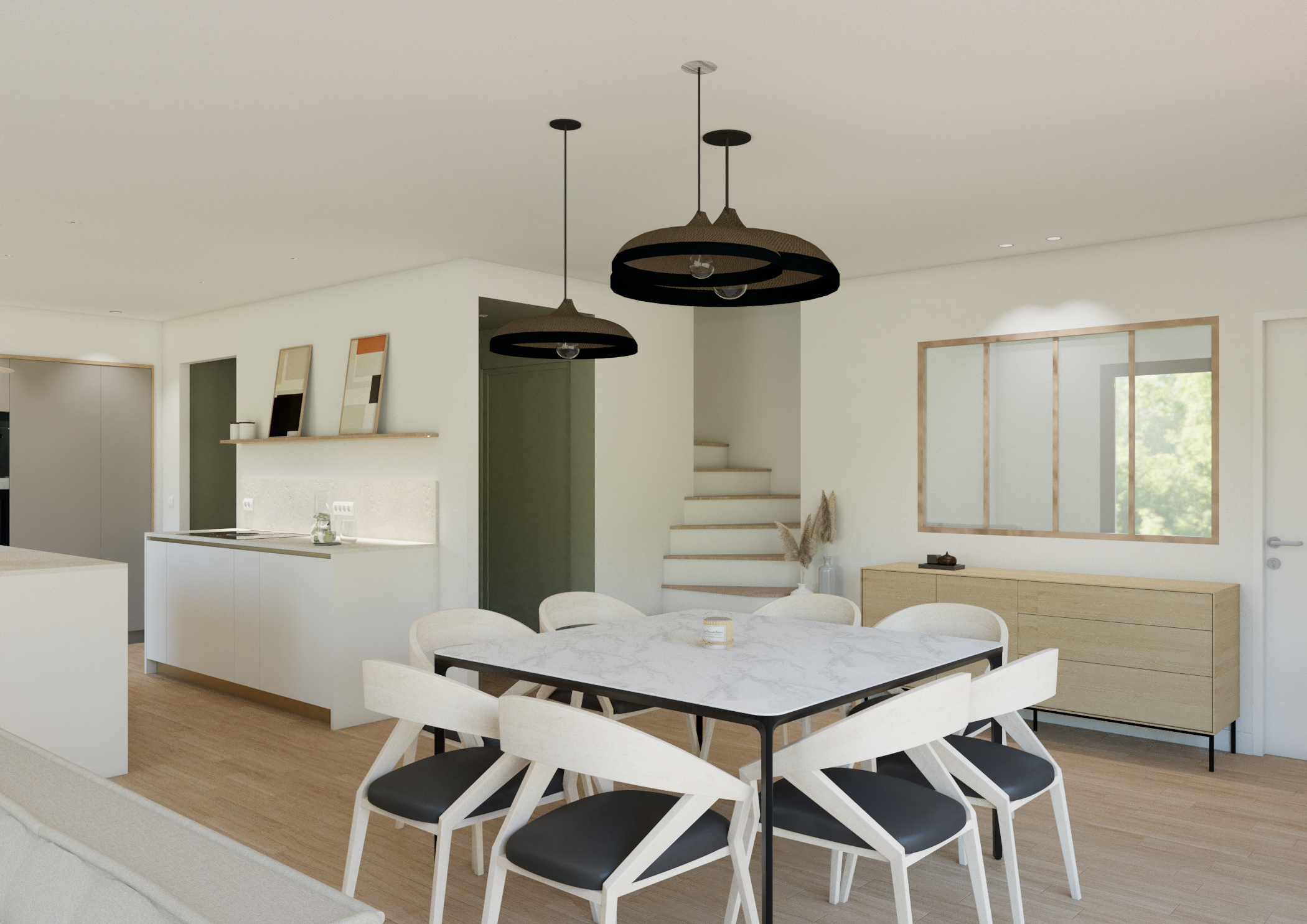 Conception et aménagement d'une maison neuve - Bassin d'Arcachon - Etude de projet  - Galerie