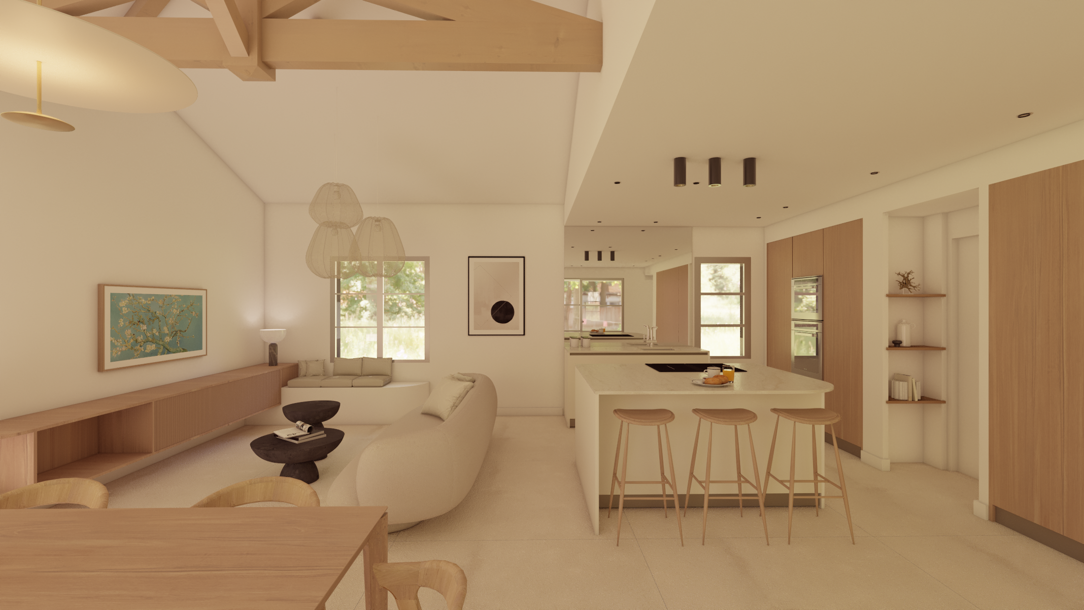 Conception et aménagement intérieur complet d'une maison neuve - Arcachon - En cours de réalisation - Projet W